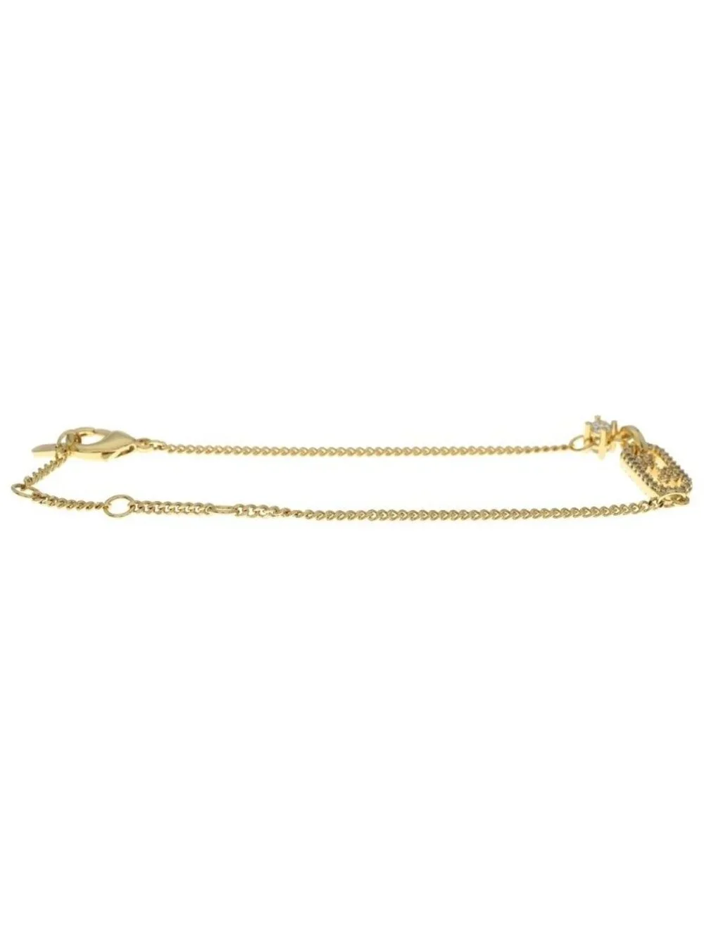 Fendi O'Lock Rhinestone Bracelet Gold